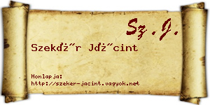 Szekér Jácint névjegykártya